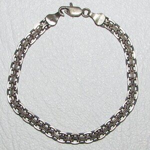 925 Sterling Silver Unique Link Chain Bracelet